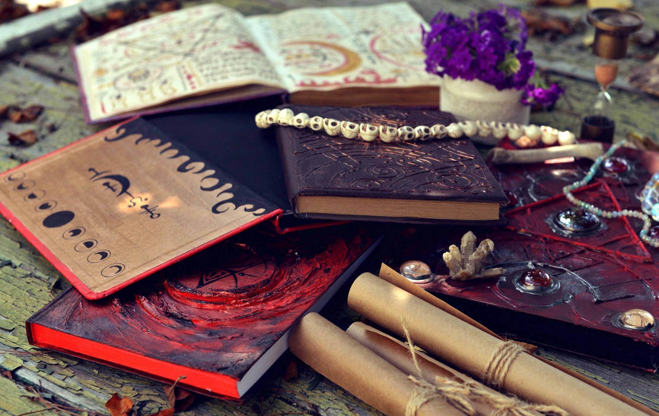 Vintage papers and objects arranged like a mystery evidence set