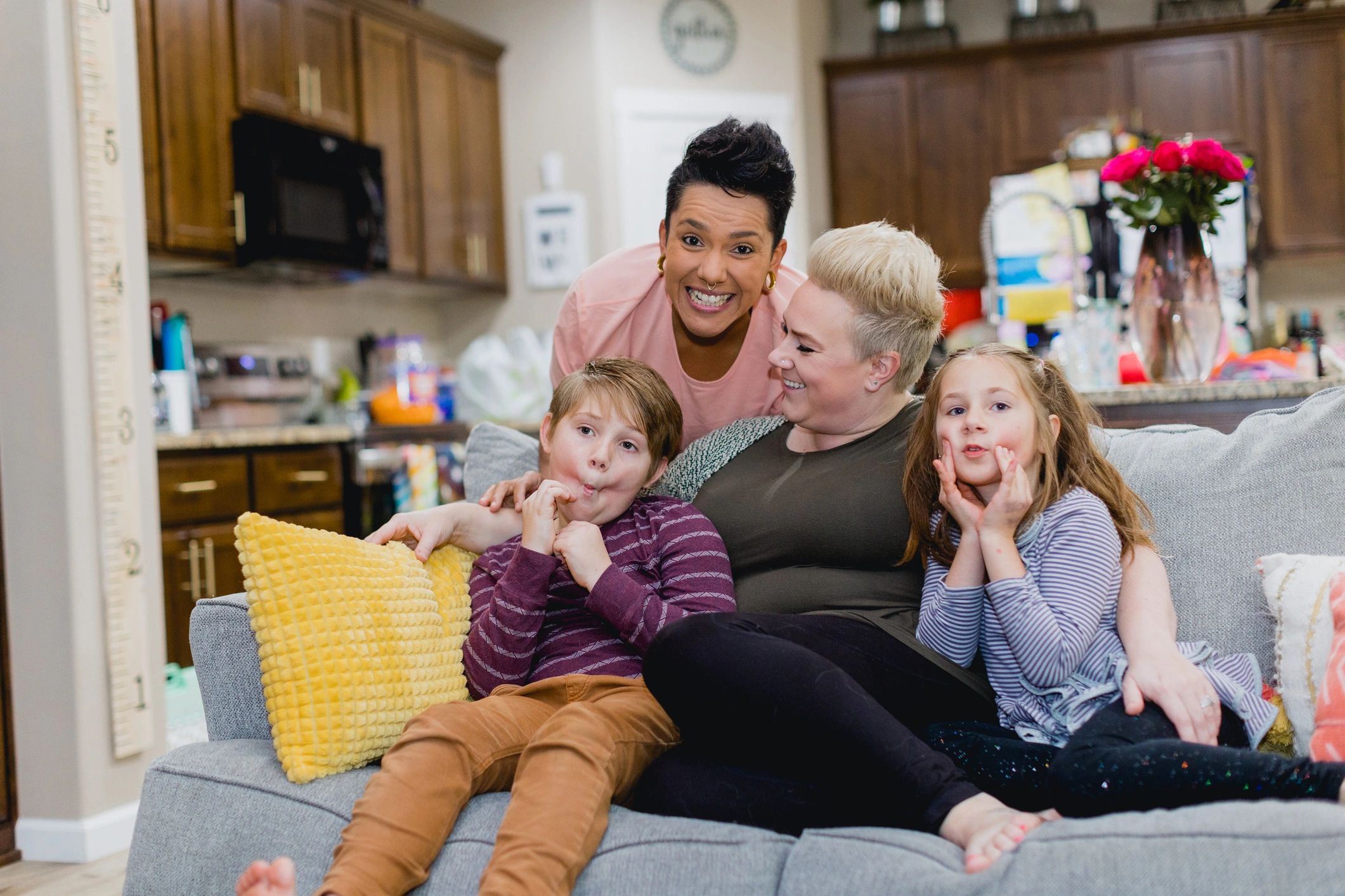 Family-oriented member portrait placeholder for testimonial card