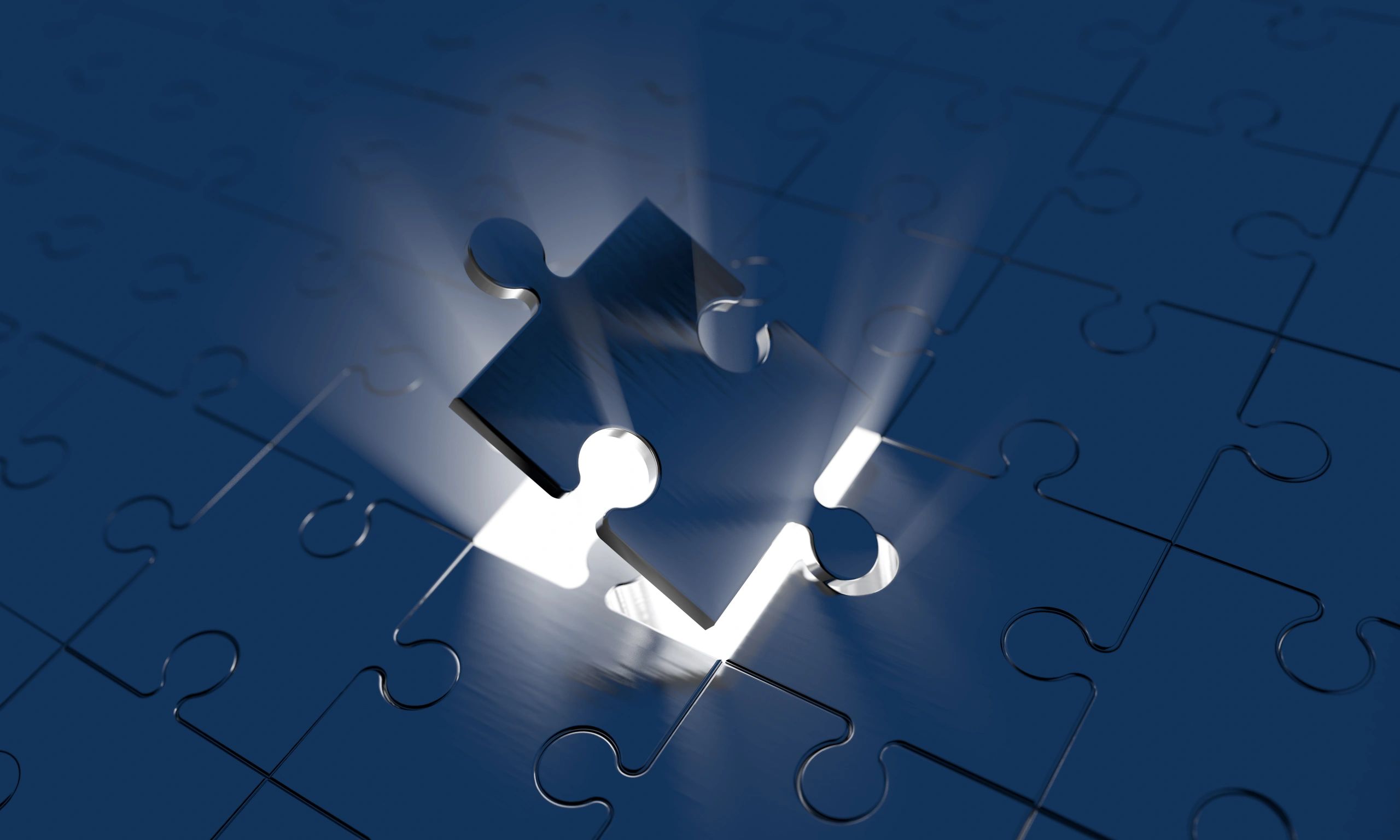 Glowing puzzle piece symbolizing family puzzle fun